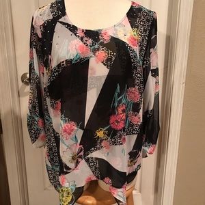 Style and Co. Blouse floral size 2X